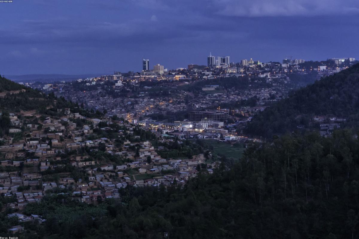 The Kigali city skyline across Rwanda's hills